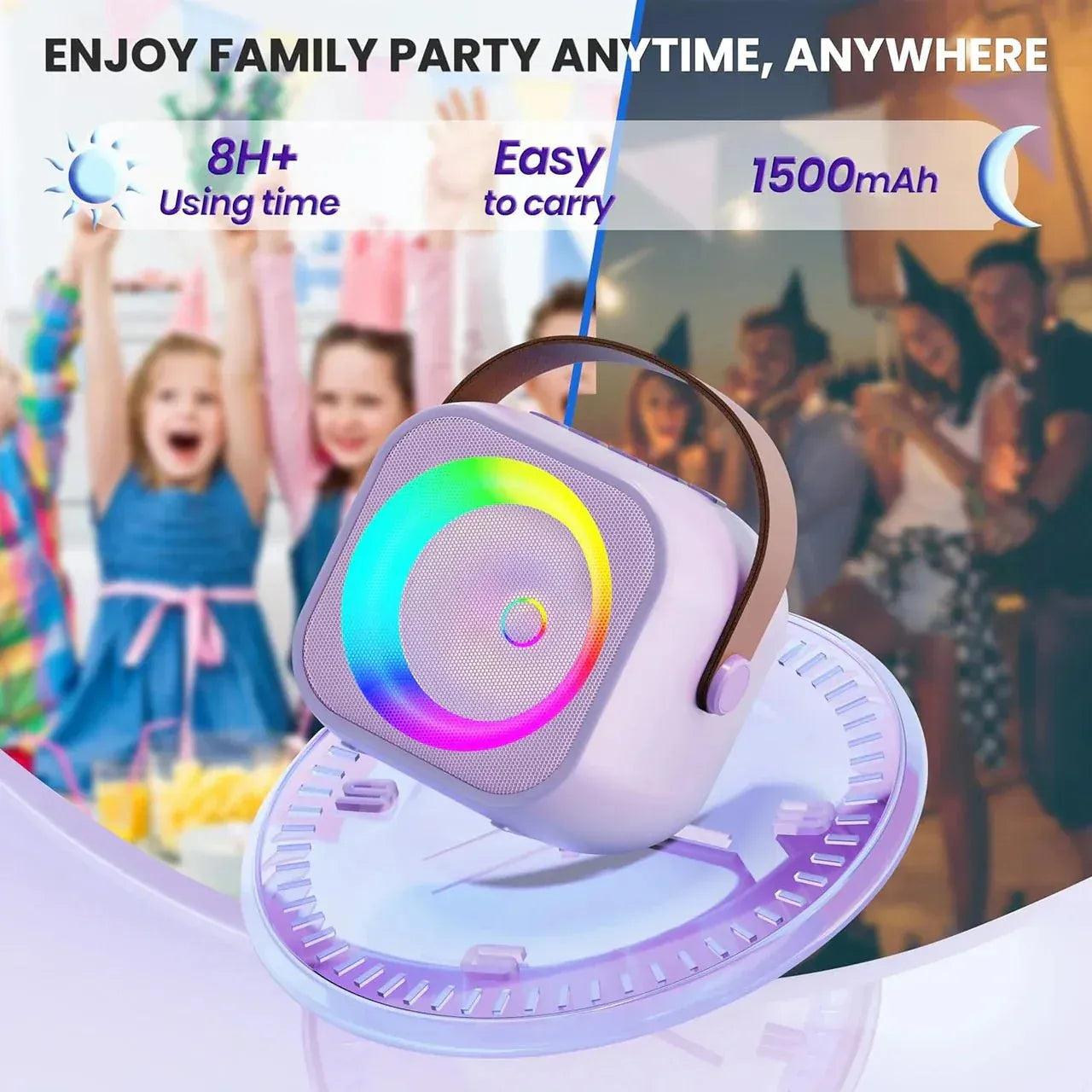 12-in-1 Karaoke Microphone & Speaker for Kids – Wireless Bluetooth Singing Mic | MicJoy